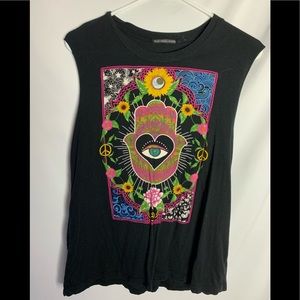 Black trippy tank top